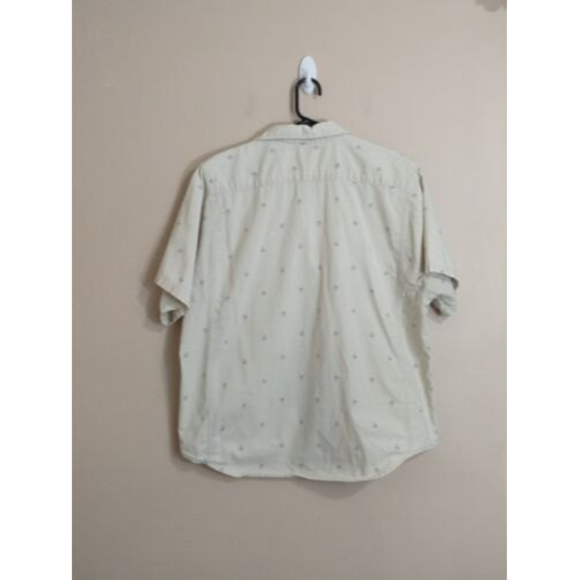 Vintage Sudden Impact Womens Patterned Button Down Shirt Size Large Beige Khaki - Picture 3 of 5